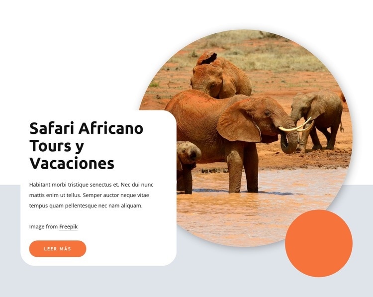 safari africano y tours Plantillas de creación de sitios web