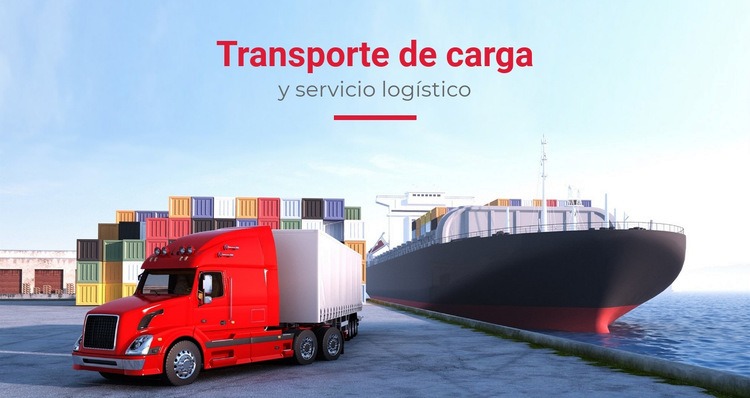 Servicio de transporte y logística Maqueta de sitio web