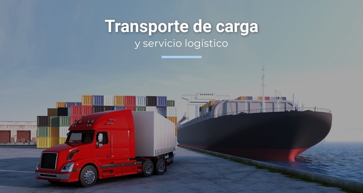 Servicio de transporte y logística Plantilla de sitio web