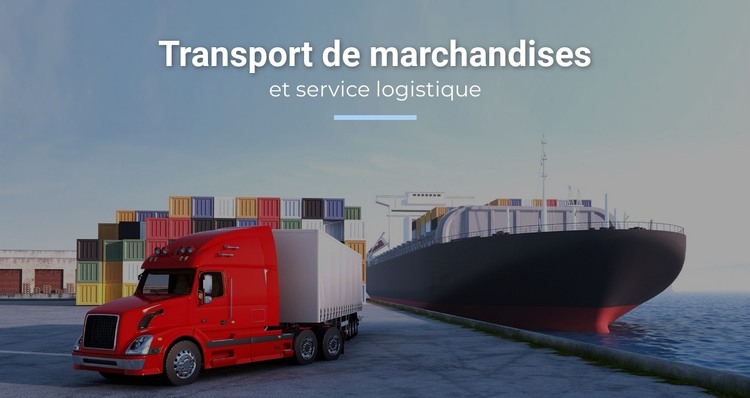 Service de transport et logistique Modèle HTML