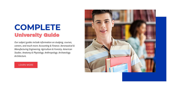 Complete university guide Homepage Design