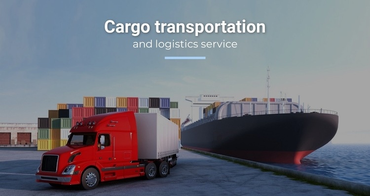 Transportation and logistics service Homepage Design