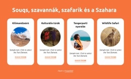 Souqok, Szavannák, Szafarik, Szahara Alap Html Sablon CSS-Sel