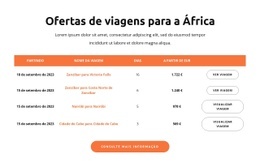 Ofertas De Viagens Para África - Inspiração Para O Design Do Site