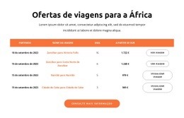 Ofertas De Viagens Para África - Modelos De Maquete