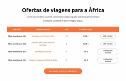 Ofertas De Viagens Para África Modelo Joomla 2024