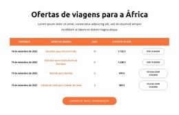 Ofertas De Viagens Para África - Página Inicial Da Funcionalidade