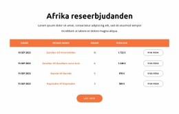 Afrika Reseerbjudanden - HTML-Sidmall