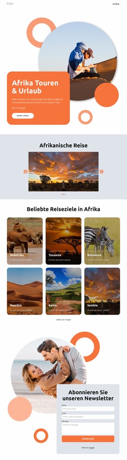 Handgefertigte Afrikanische Feiertage Builder Joomla