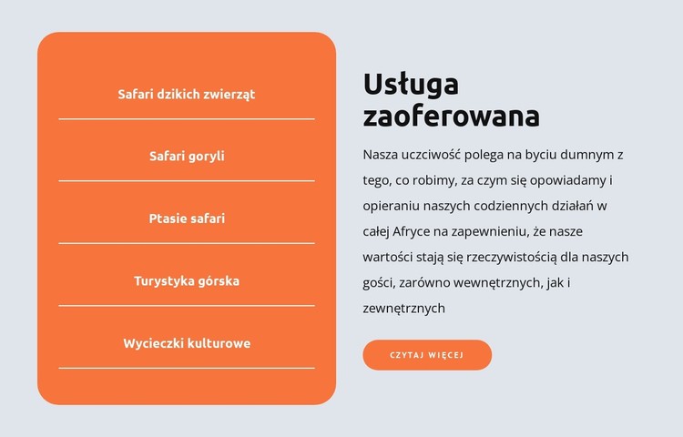 Popularne wycieczki po Afryce Szablon CSS