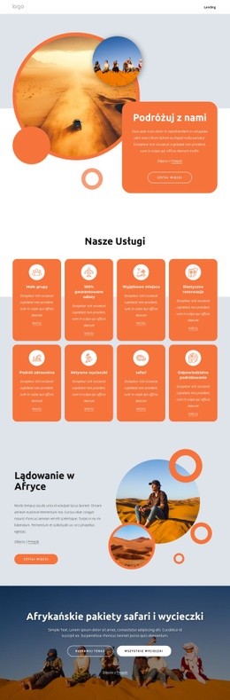 Responsywny HTML5 Dla Safari Dzikiej Przyrody