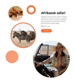 Multifunktionell Webbdesign För Kenya Safariturer