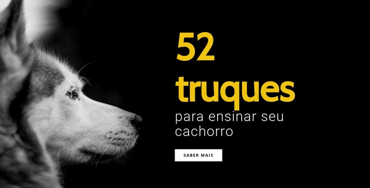 52 truques para ensinar seu cachorro Maquete do site