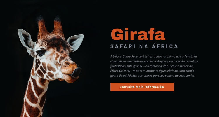 Safari na Tanzânia 7 dias Template Joomla