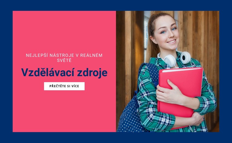 Vzdělávací zdroje Šablona HTML