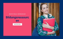 Bildungsressourcen Website-Design