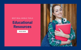 Educational Resources - Drag & Drop Homepage Design