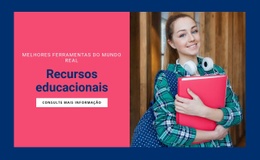 Construtor De Sites Pronto Para Usar Para Recursos Educacionais