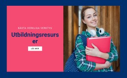 Utbildningsresurser - Anpassat WordPress-Tema