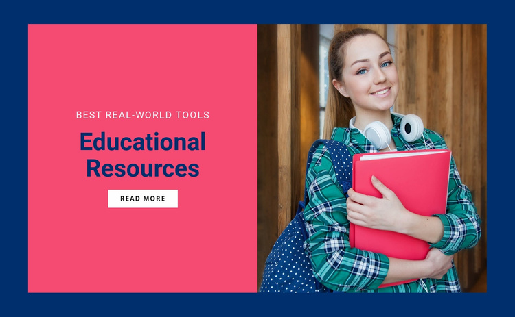 Educational resources Landing Page
