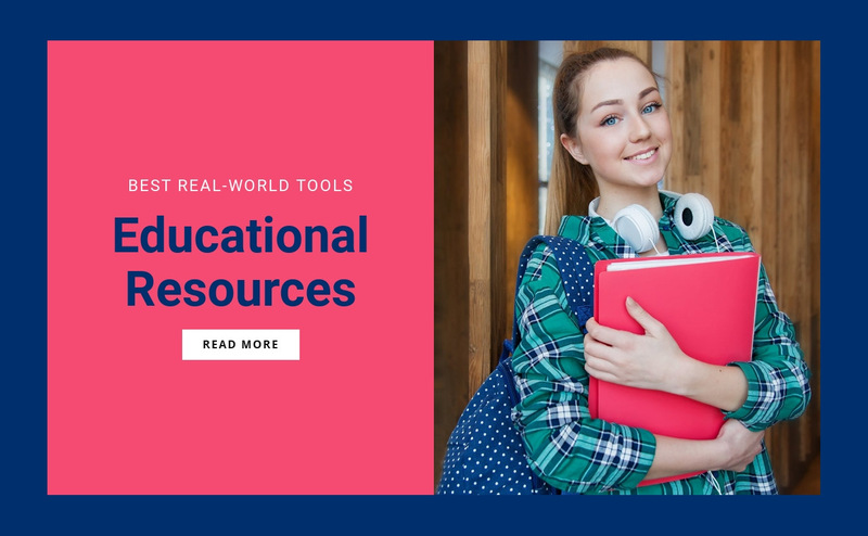 Educational resources Wix Template Alternative