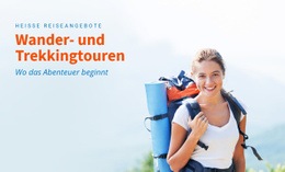 Fantastisches Website-Design Für Wandern, Trekking, Reisetouren