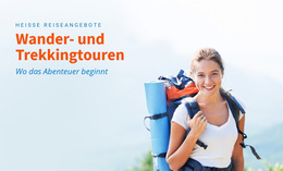 Wandern, Trekking, Reisetouren – Fertiges Website-Design