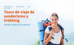 Impresionante Diseño De Sitio Web Para Senderismo, Trekking, Viajes Turísticos