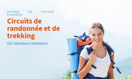 Superbe Conception De Site Web Pour Randonnées, Trekking, Circuits Touristiques