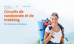 Randonnées, Trekking, Circuits Touristiques - Modèle De Page HTML