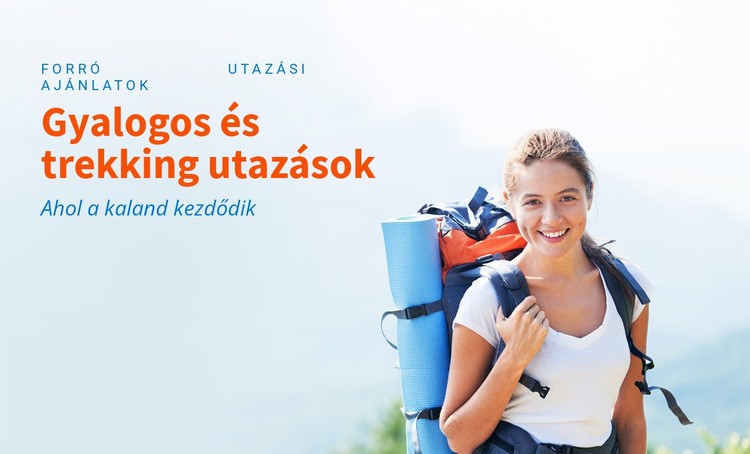 Túrázás, túrázás, utazások WordPress Téma