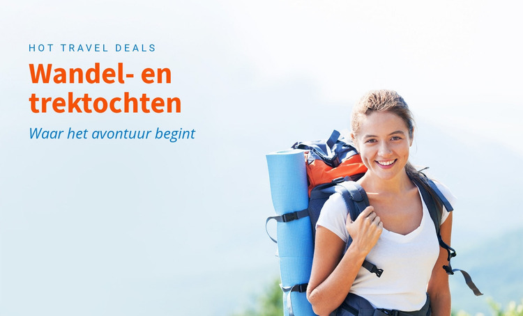 Wandelen, wandelen, reizen Joomla-sjabloon