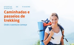 Caminhadas, Trekking, Passeios Turísticos - Maquete De Webdesign