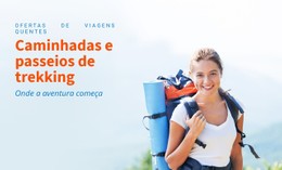 Caminhadas, Trekking, Passeios Turísticos Modelo CSS