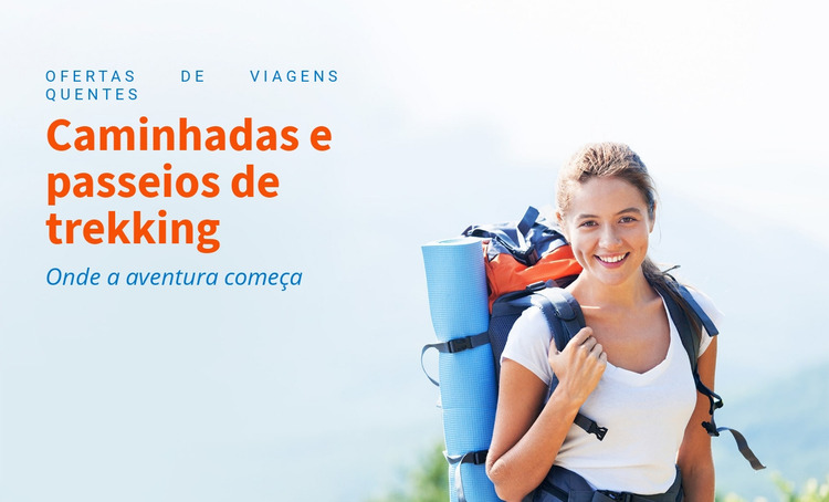 Caminhadas, trekking, passeios turísticos Template Joomla