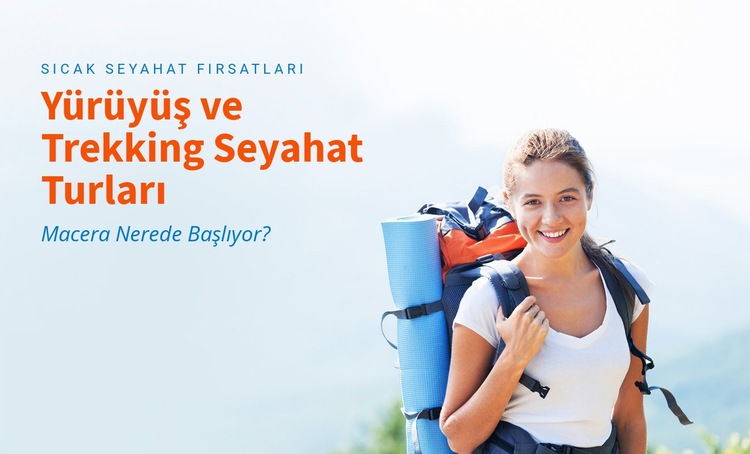 Yürüyüş, trekking, gezi turları Açılış sayfası