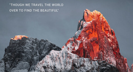 Sunset In The Mountains - Landing Page Inspiration