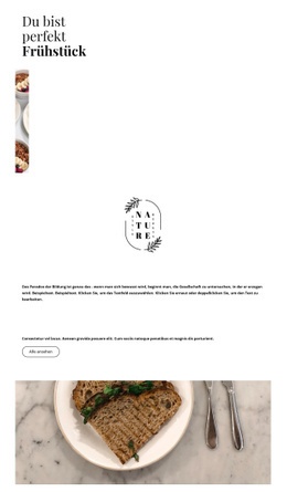 Dein Perfektes Frühstück – Gebrauchsfertige HTML5-Vorlage