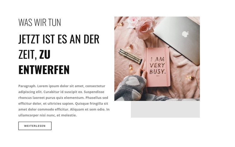 Wenn Sie sehr beschäftigt sind Website-Vorlage