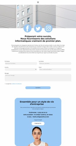 Venez Faire Connaissance - Modèle Professionnel D'Une Page