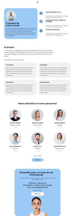 On Travaille Ensemble : Modèle De Site Web D'Une Seule Page