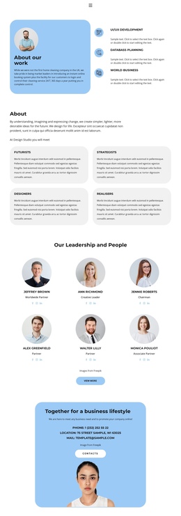 We Work Together - Single Page Website Template