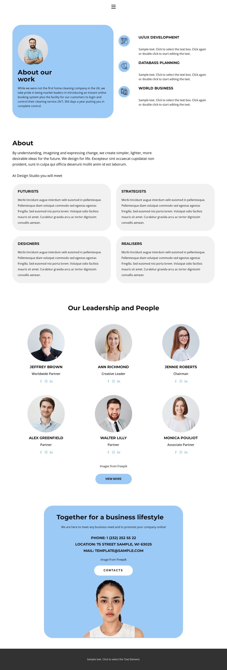 We work together One Page Template