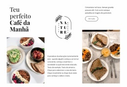 Seu Café Da Manhã Perfeito - Modelo HTML5 Pronto Para Usar