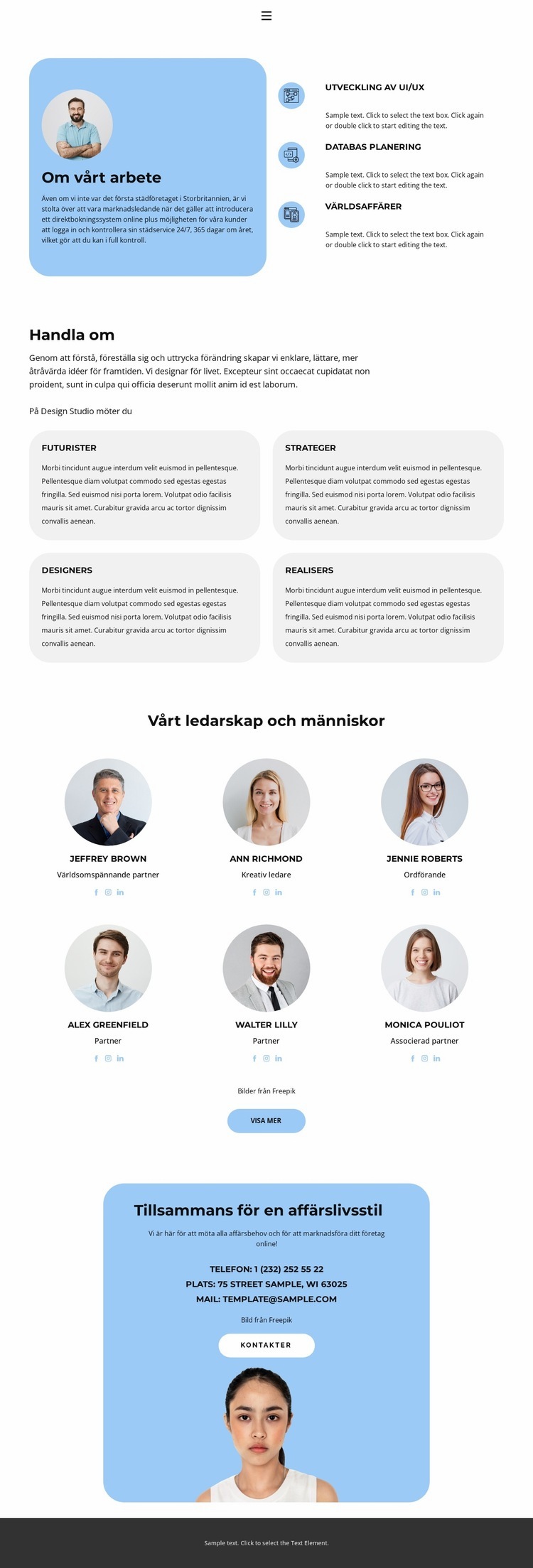 Vi arbetar tillsammans HTML-mall