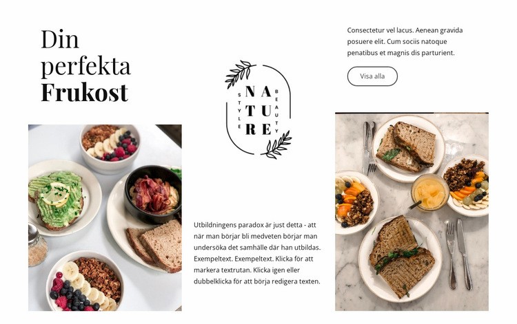 Din perfekta frukost HTML-mall