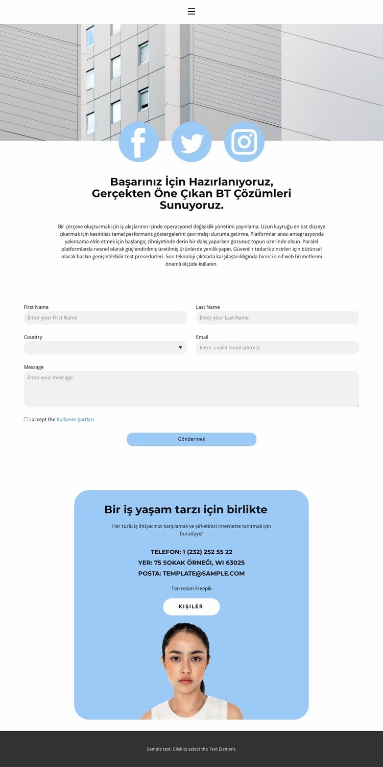 gel tanış Html Web Sitesi Oluşturucu