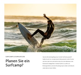 Surfunterricht Für Anfänger Vorlage In Voller Breite
