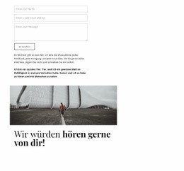 Wir Würden Uns Freuen, Sie Zu Hören - Benutzerdefinierte HTML5-Vorlage