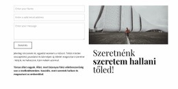 Szívesen Hallanánk – Testreszabható Sablon